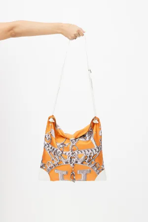 2011 Orange Silky City Printed Bag