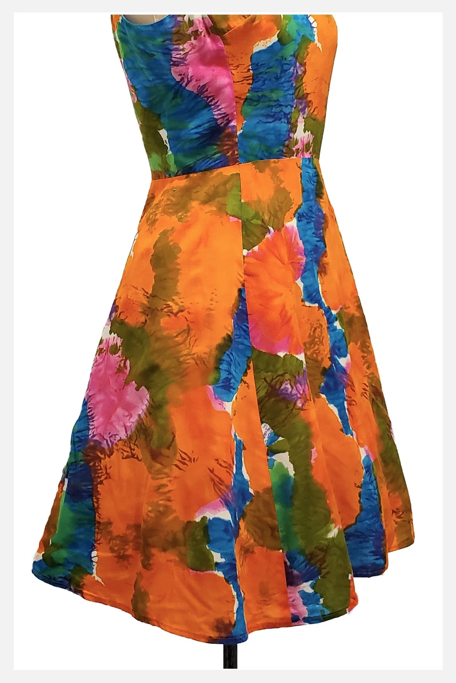 Abstract Garden Passion | 1980s floral dress