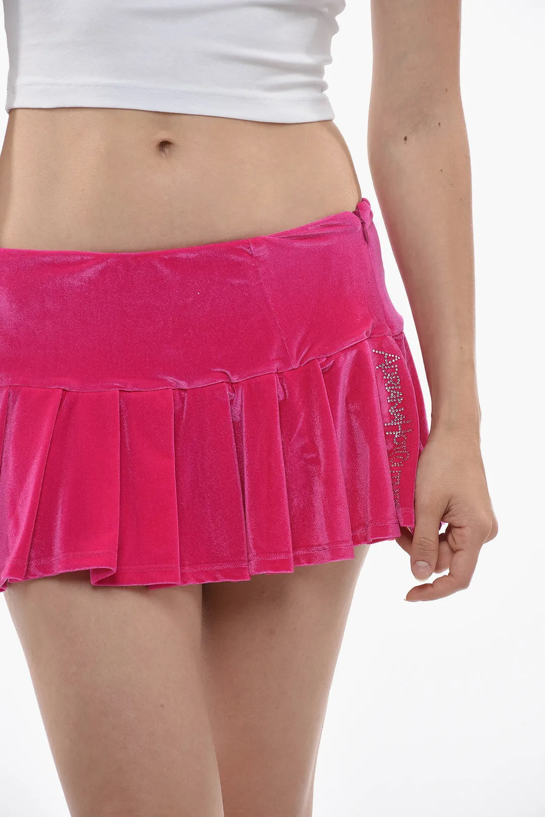 Adriana Hot Couture Pleated Chenille Miniskirt S Standard size