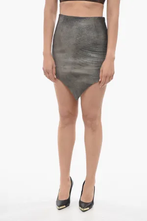 BAIA V Design Leather Miniskirt 40 Italian size