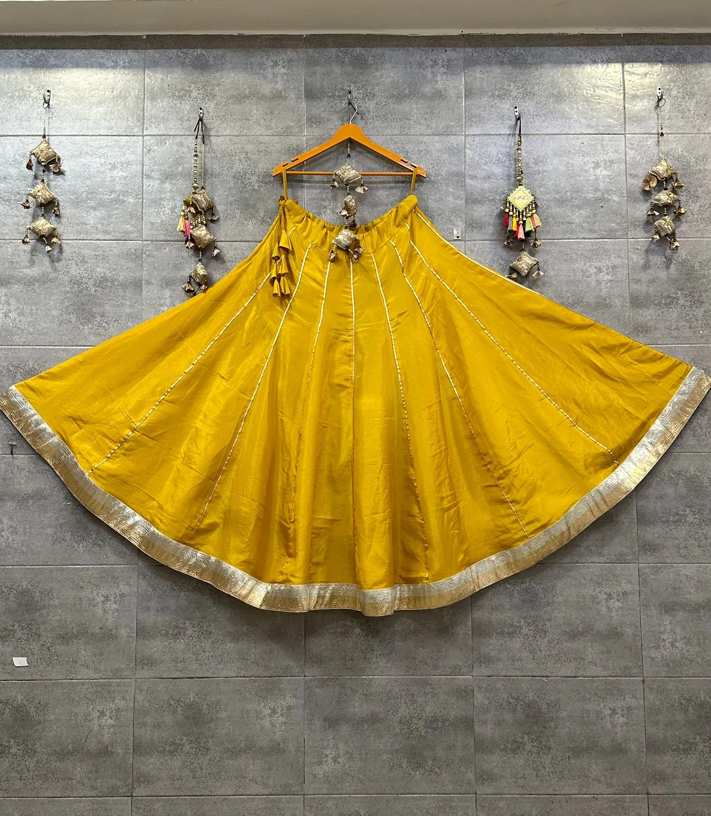 Beautiful Designer Pure Tissue Silk Skirt