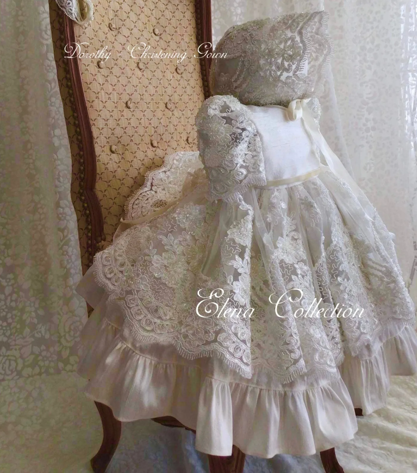 Christening Dress Silk - Dorothy