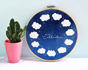 Custom Enamel Pin Display Hoop | Cloud Pin Board | Kawaii Pin Holder | Personalised Pin Collection Display