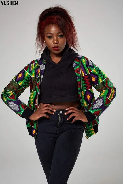 Dashiki African Dresses Clothes for Women Traditional Print Jacket Africa Dress Clothing Bazin Broder New Robe Africaine Tops