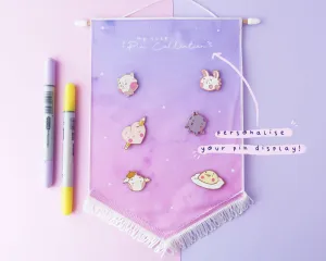Enamel Pin Display Banner | Custom Hanging Storage for Pins, Badges & Collectibles | Kawaii Aesthetic Decor