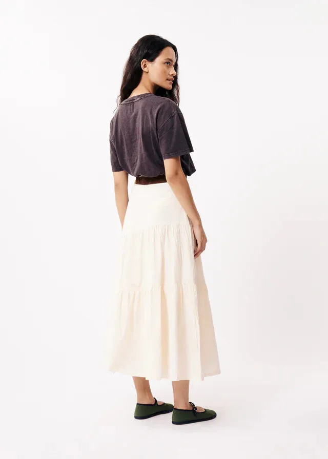 FRNCH Audrey Tiered Skirt - Cream