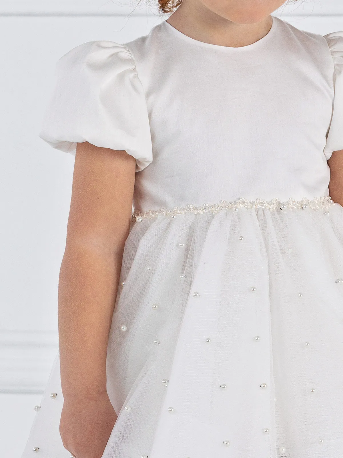 Girl's Baptism silk backless dress  - LOVE