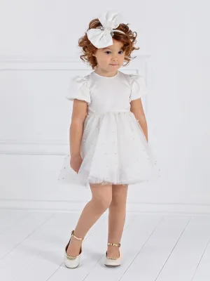 Girl's Baptism silk backless dress  - LOVE
