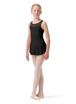Girls Sage Black Mesh Wrap Skirt