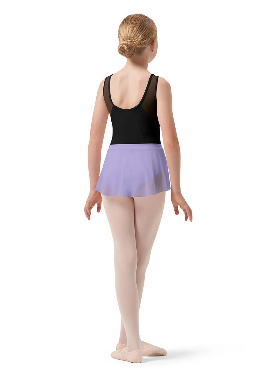 Girls Sage Lilac Mesh Wrap Skirt
