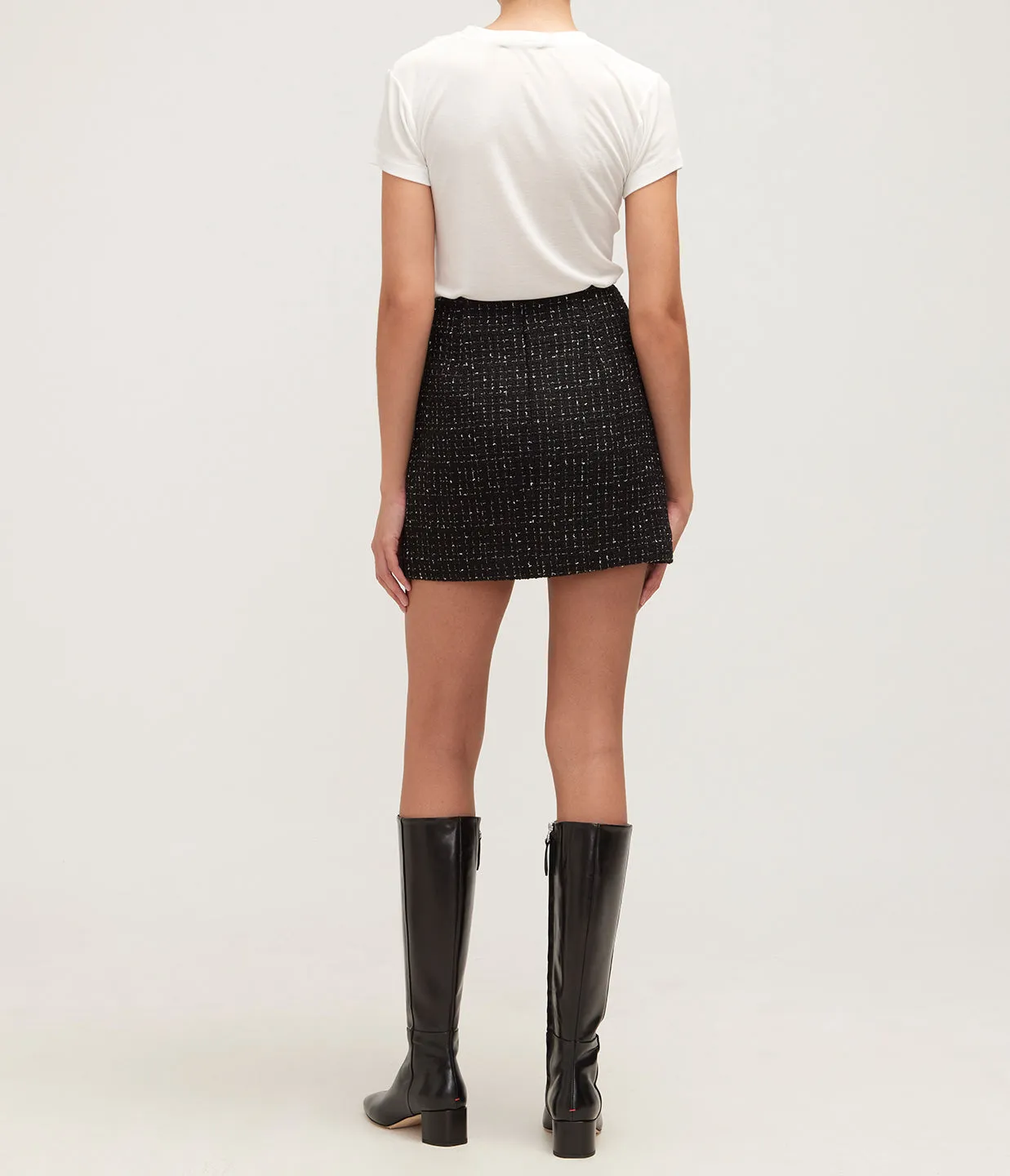 Mateo Skirt in Black Tweed
