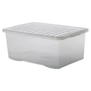 Maxi Stackable Storage Container Box & Lid 45L Clear