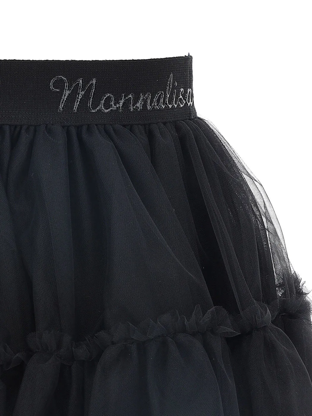 MONNALISA Silk-touch tulle skirt black-17AGON