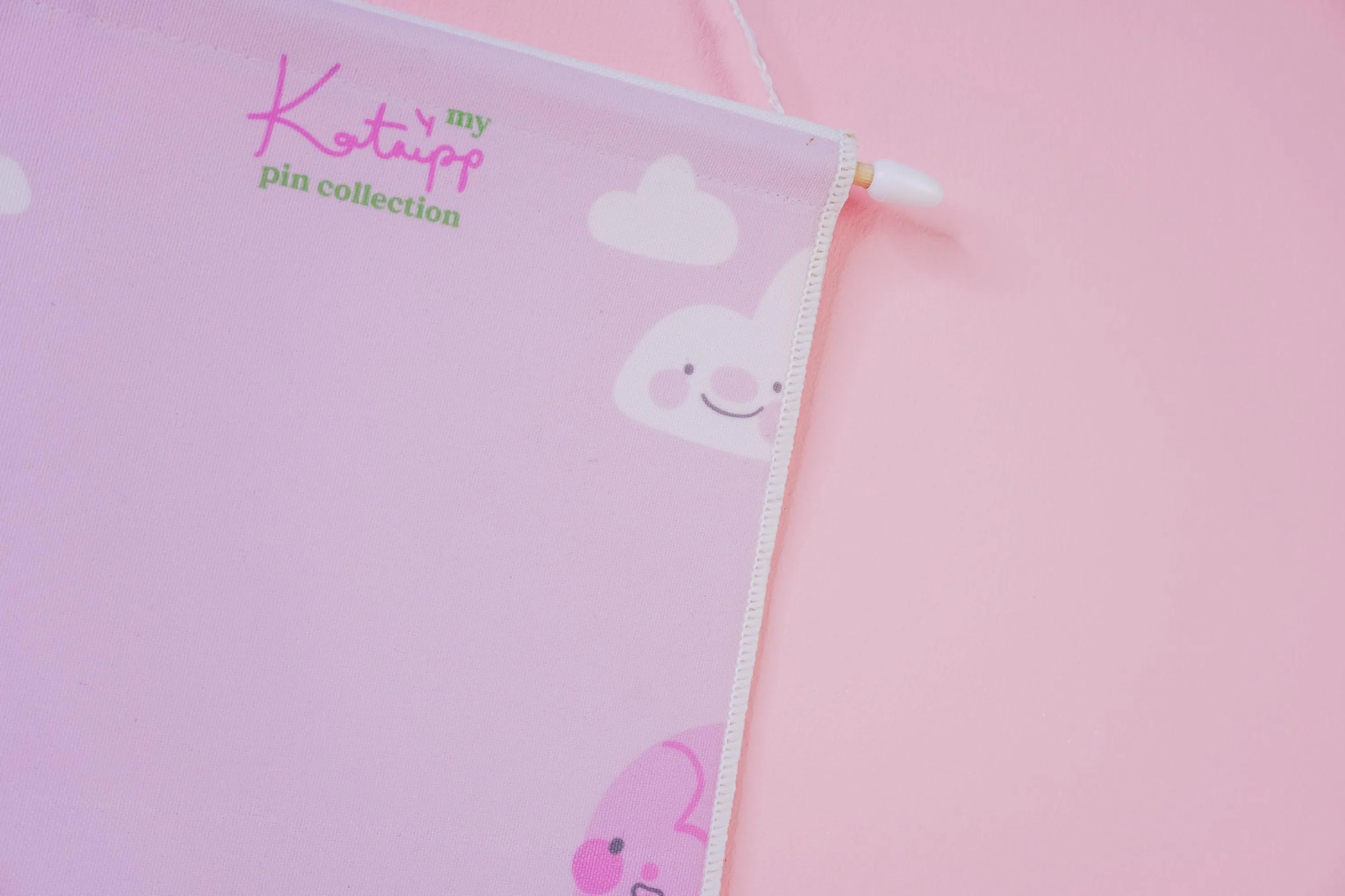 Pink Peony Enamel Pin Banner