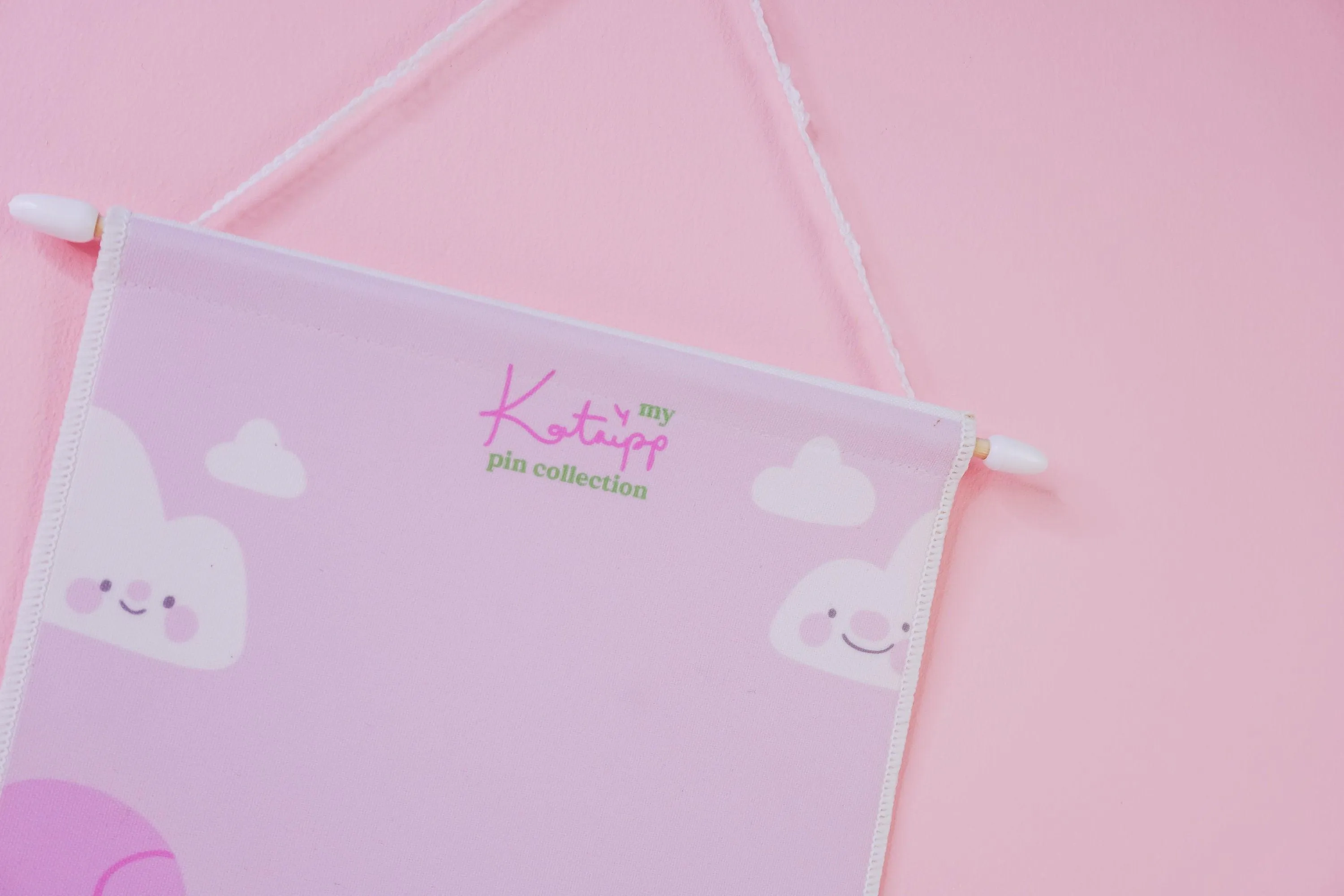 Pink Peony Enamel Pin Banner
