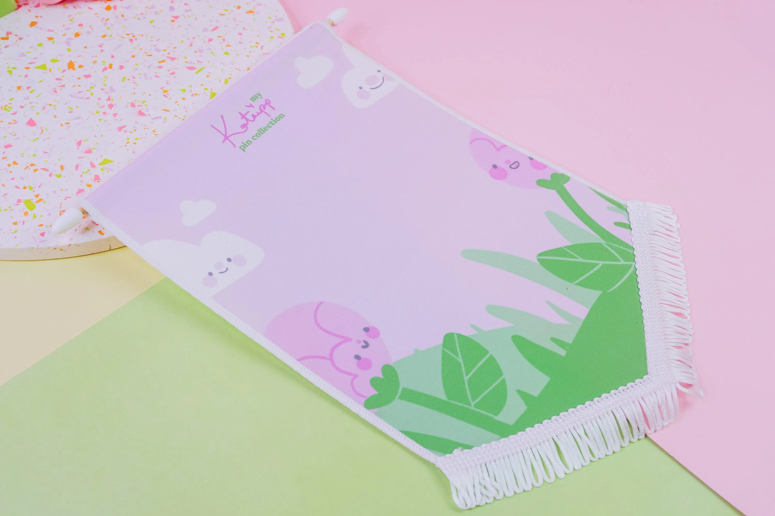 Pink Peony Enamel Pin Banner