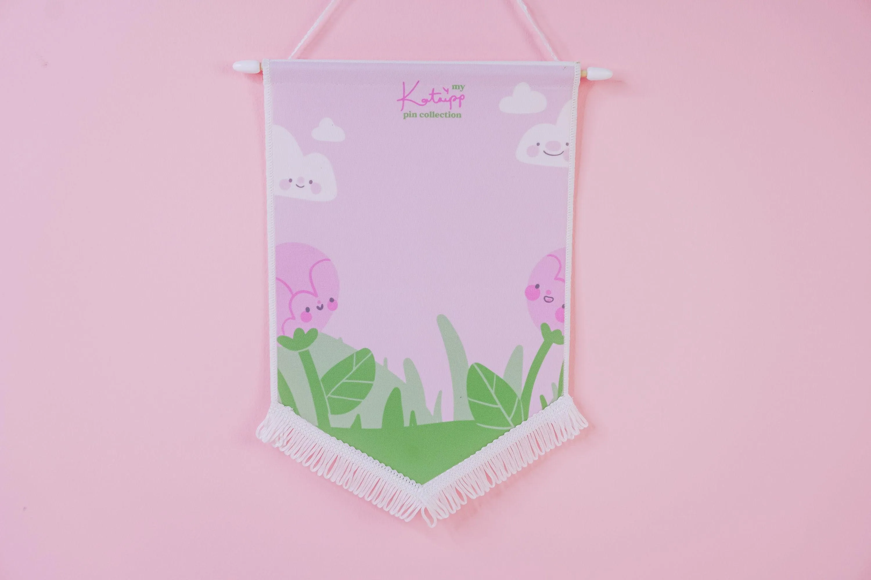 Pink Peony Enamel Pin Banner