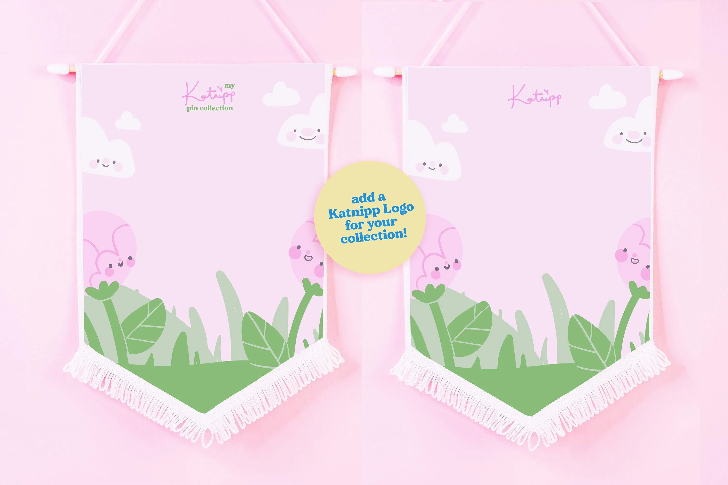 Pink Peony Enamel Pin Banner