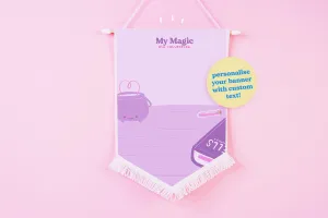 Purple Magic Enamel Pin Banner | Witchy Halloween Pin Display | Customisable Gothic Pin Pennant