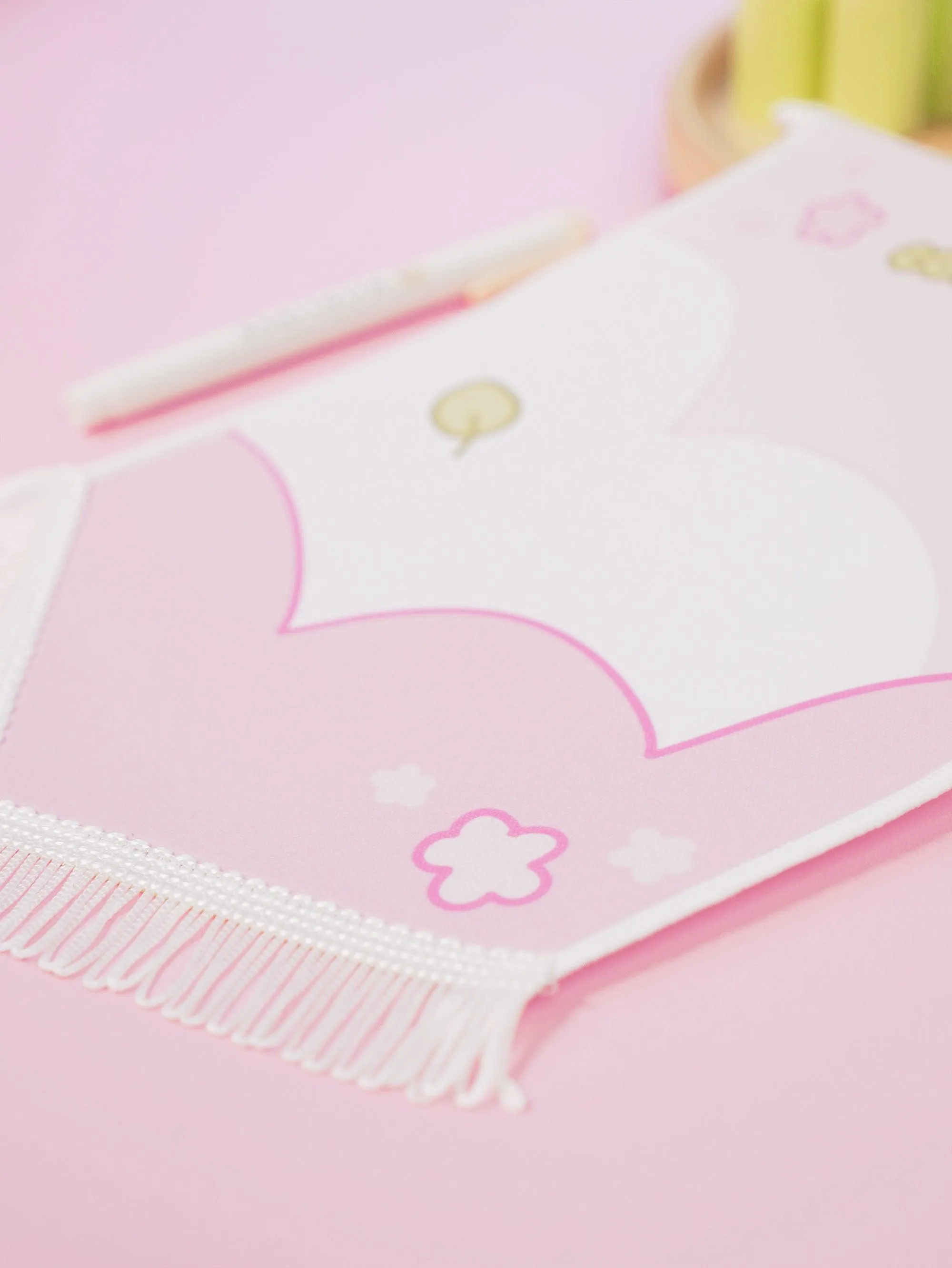 Sakura Pastel Pink Enamel Pin Pennant Banner | Kawaii Custom Pin Display | Personalised Pin Flag