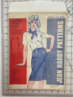 SALE 1977 Jean Hardy 800 Pattern - Women's Wrap Skirt UNCUT