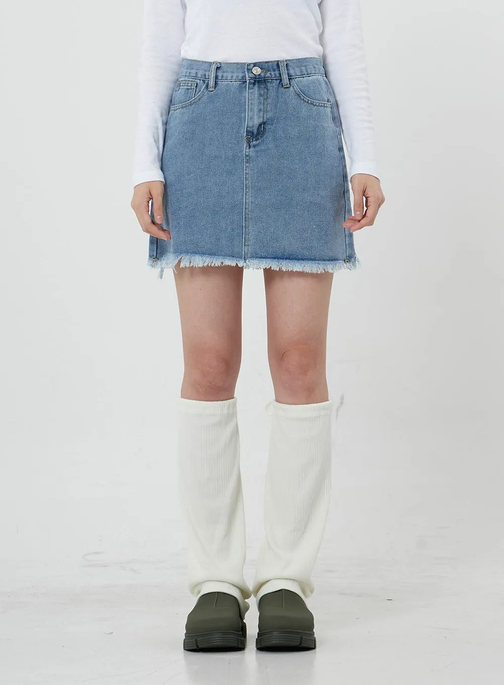 Sienna Damage Jeans Miniskirt CS21