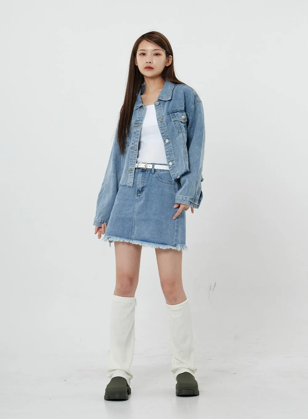 Sienna Damage Jeans Miniskirt CS21