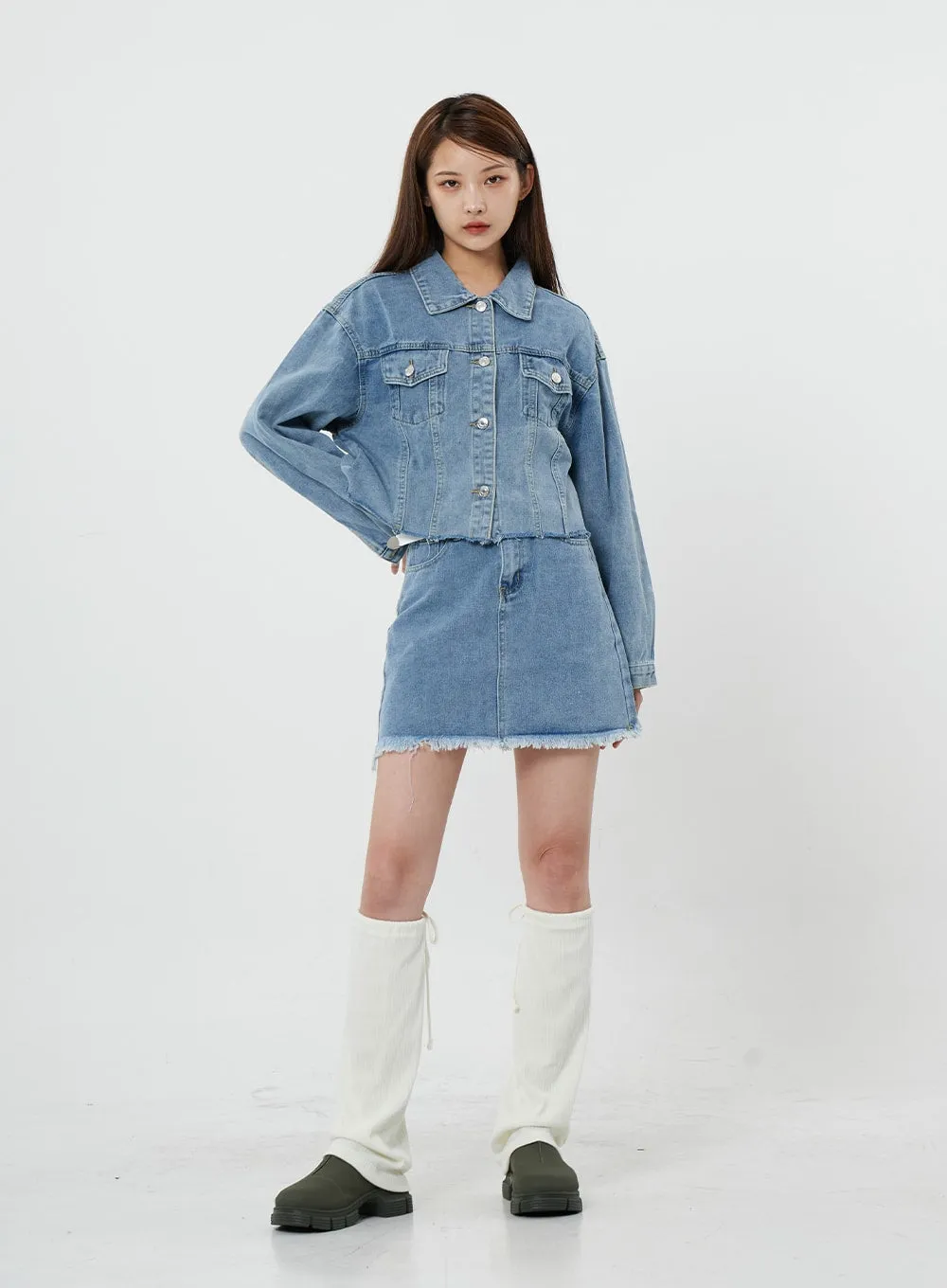 Sienna Damage Jeans Miniskirt CS21