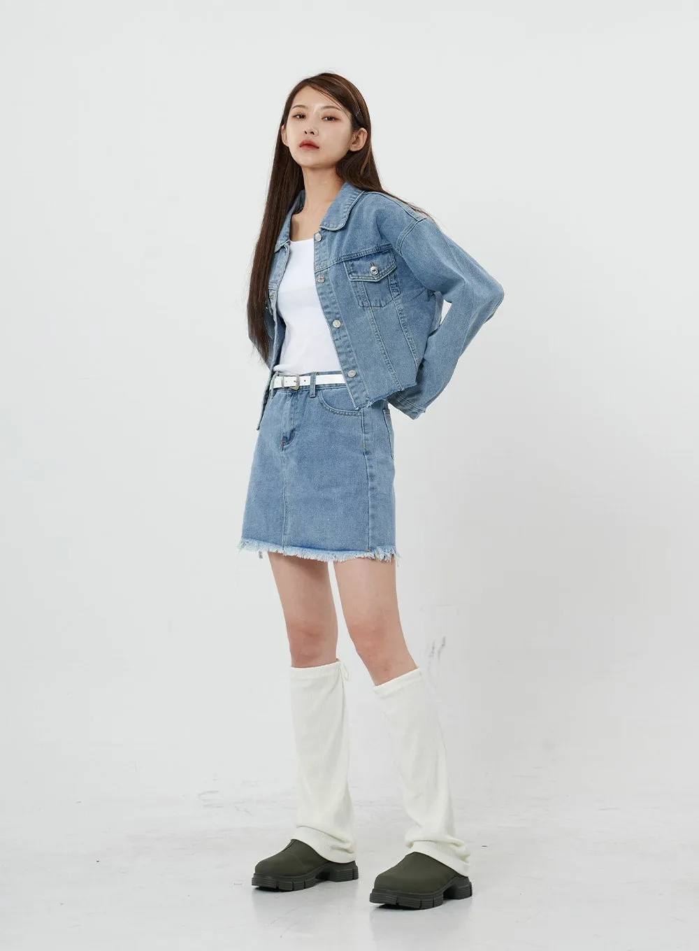 Sienna Damage Jeans Miniskirt CS21