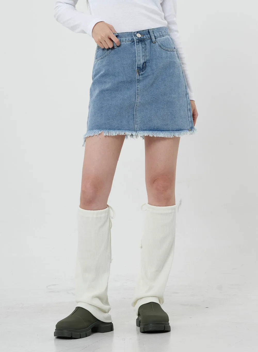 Sienna Damage Jeans Miniskirt CS21