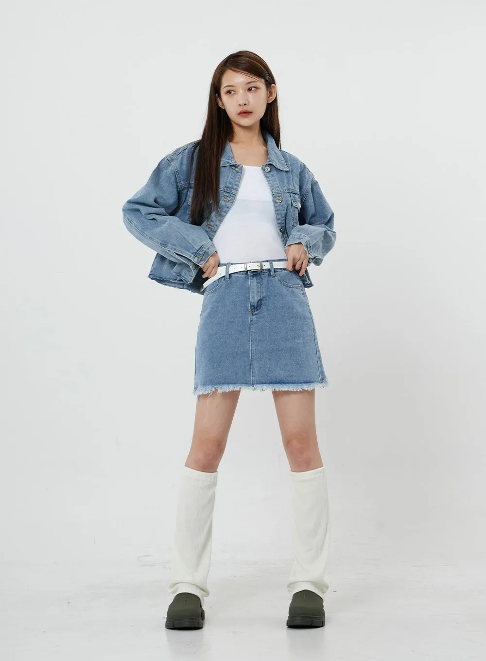 Sienna Damage Jeans Miniskirt CS21