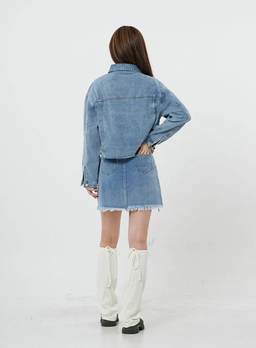 Sienna Damage Jeans Miniskirt CS21