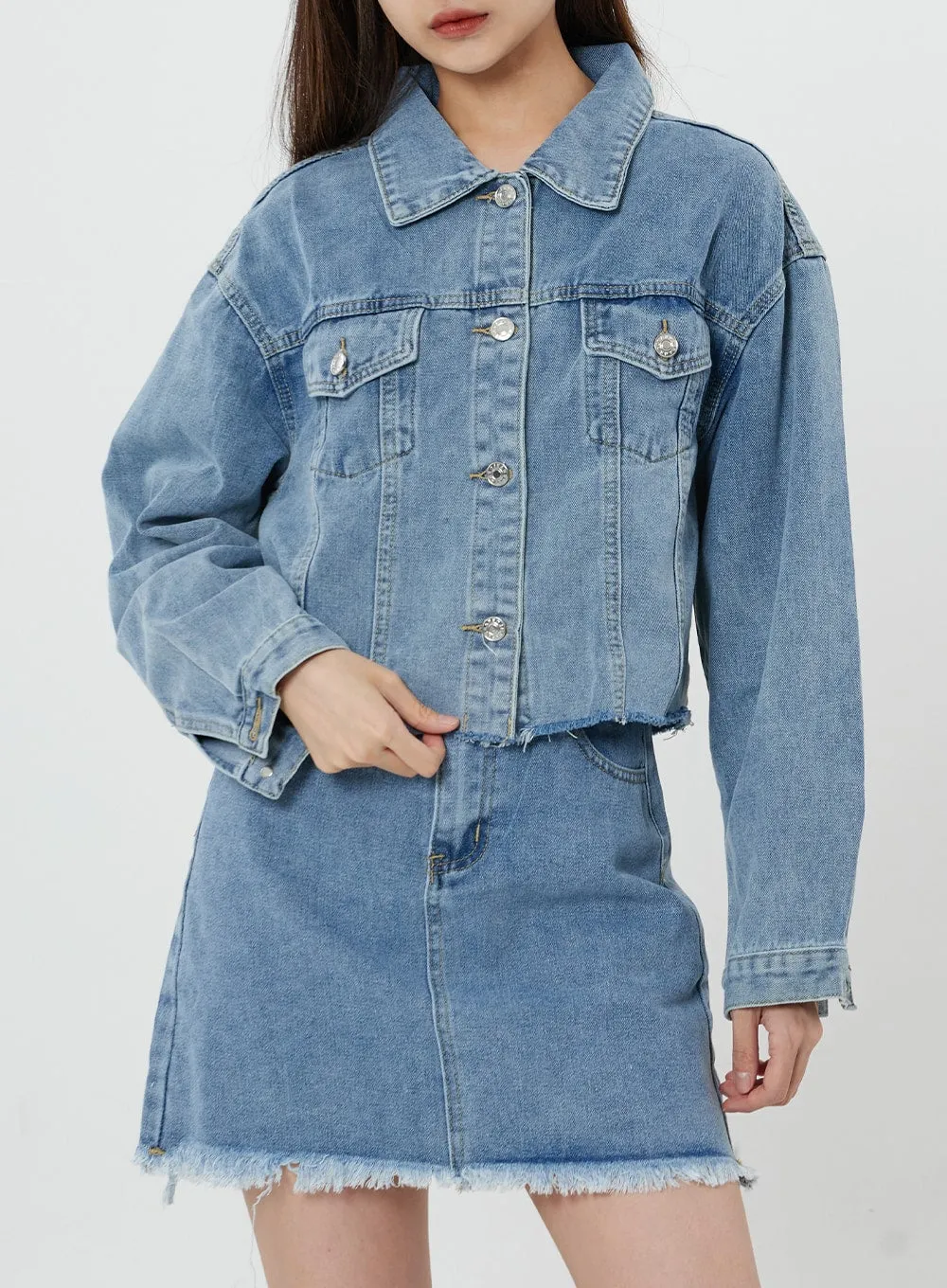 Sienna Damage Jeans Miniskirt CS21