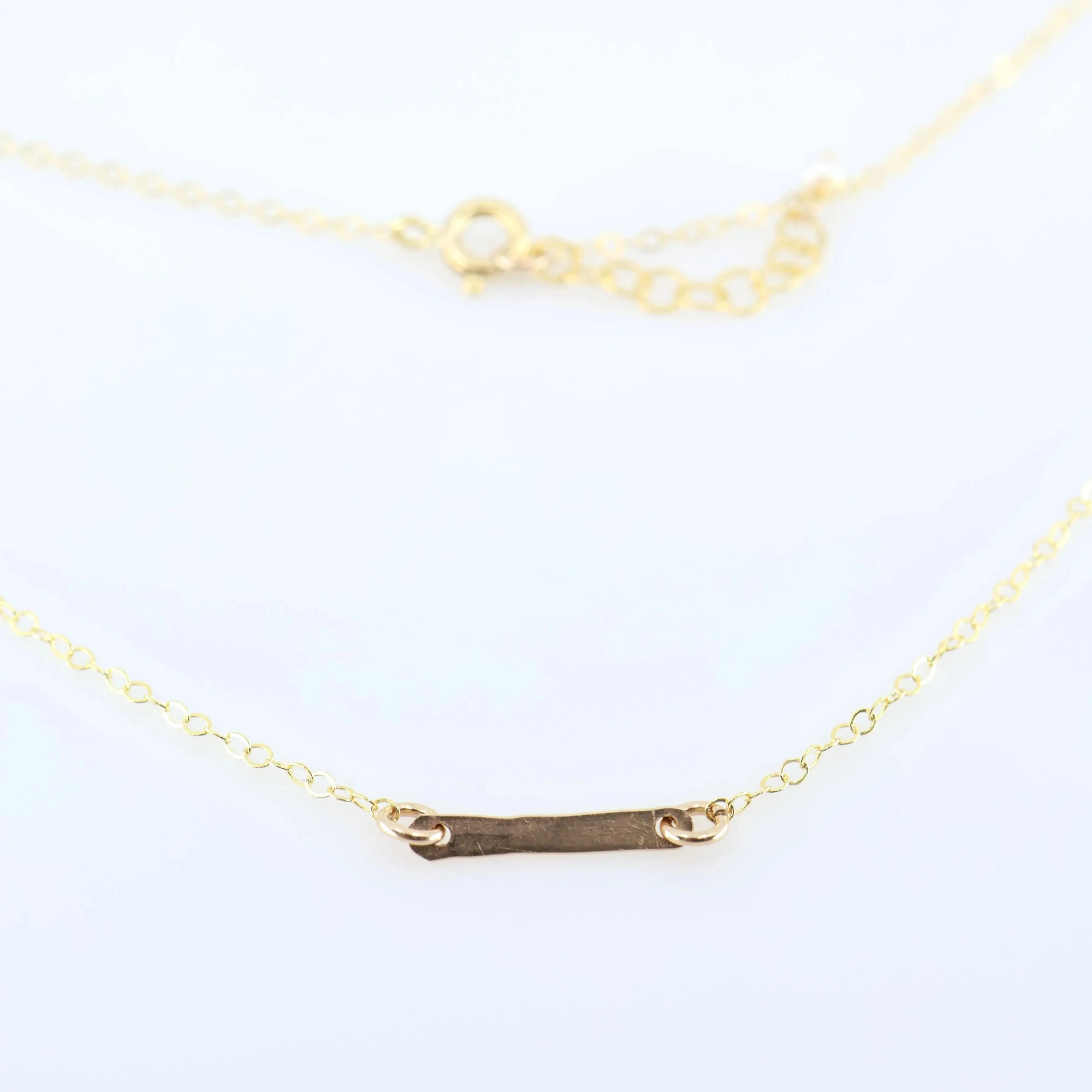 Small Bar Necklace, Hand-forged