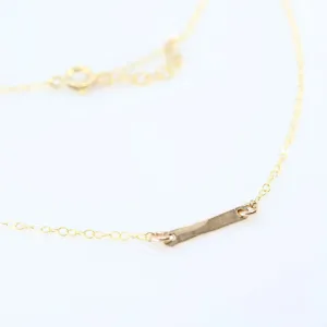 Small Bar Necklace, Hand-forged