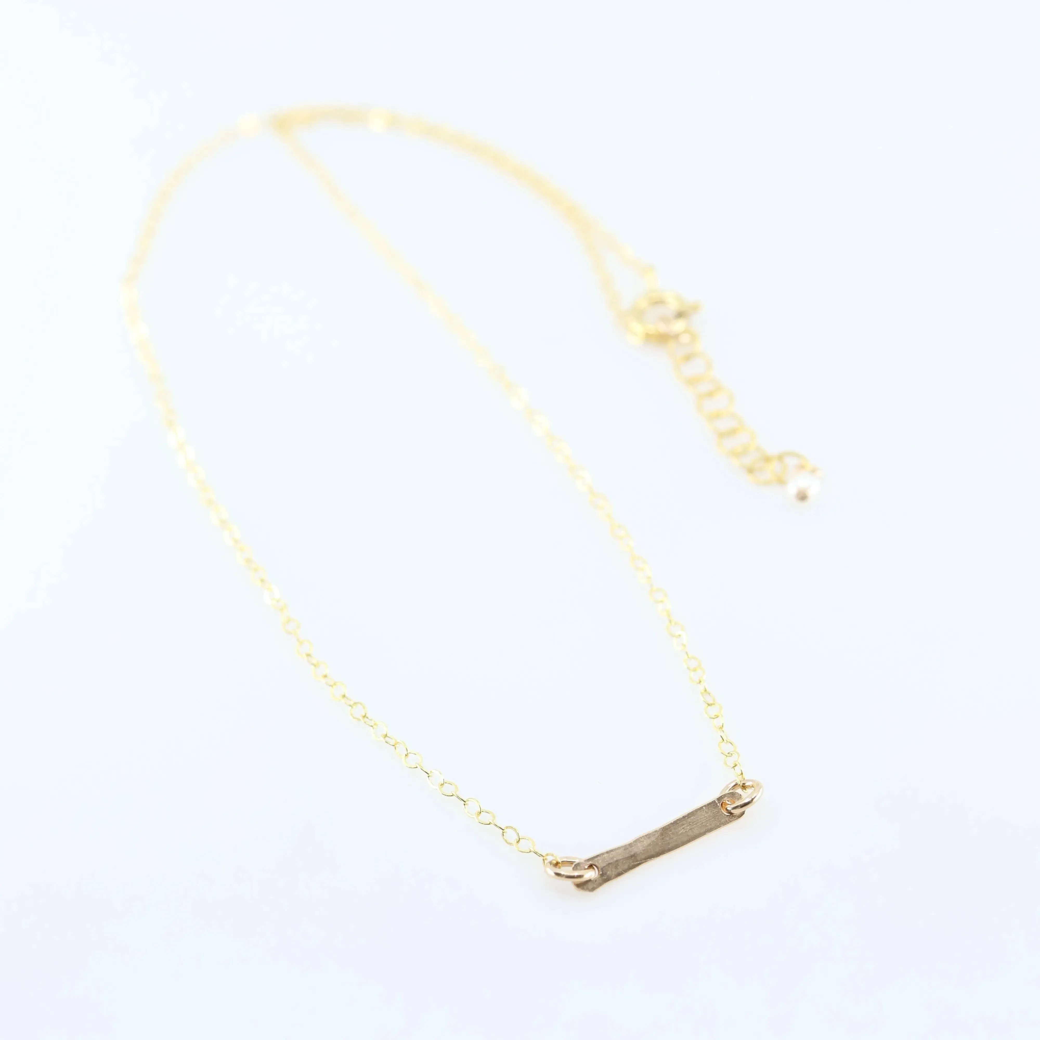 Small Bar Necklace, Hand-forged